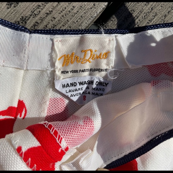 MR DINO Vintage Cream & Red Polka Dot Shorts Size 8 - Picture 2 of 4